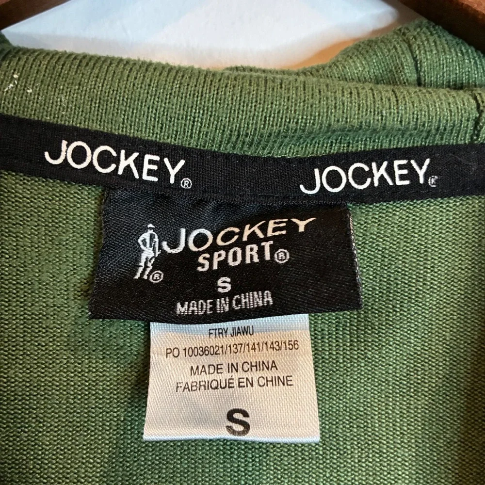 Jockey Sport Mens Small Green Full Zip Hoodie Sweatshirt Activewear FTRY JIAWU